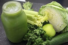 vegetable juice in glass